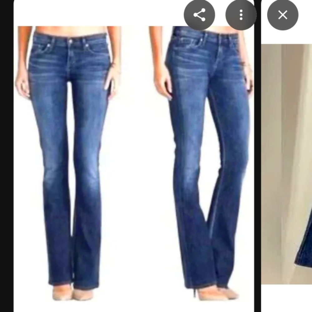 Blue Flare Wide Leg Jeans with Distressed Details